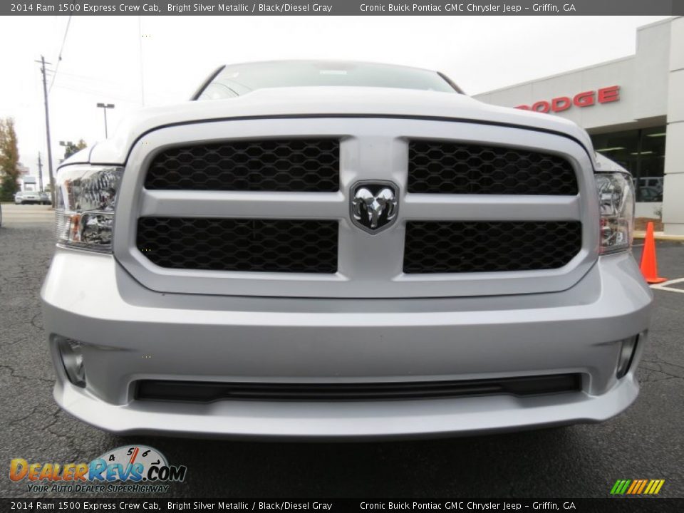 2014 Ram 1500 Express Crew Cab Bright Silver Metallic / Black/Diesel Gray Photo #2