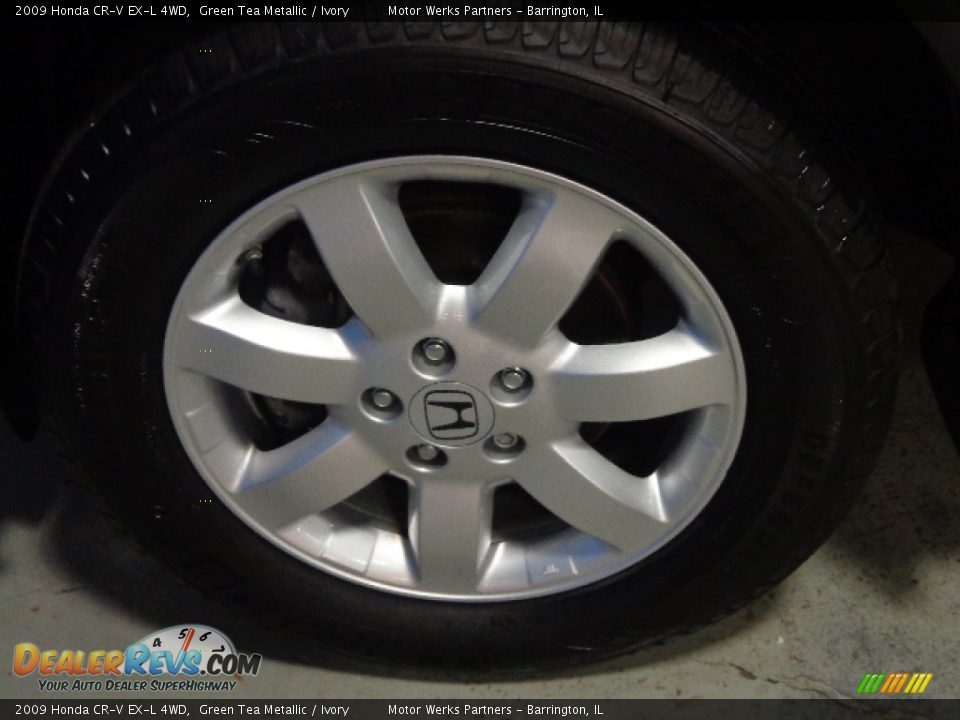 2009 Honda CR-V EX-L 4WD Green Tea Metallic / Ivory Photo #6