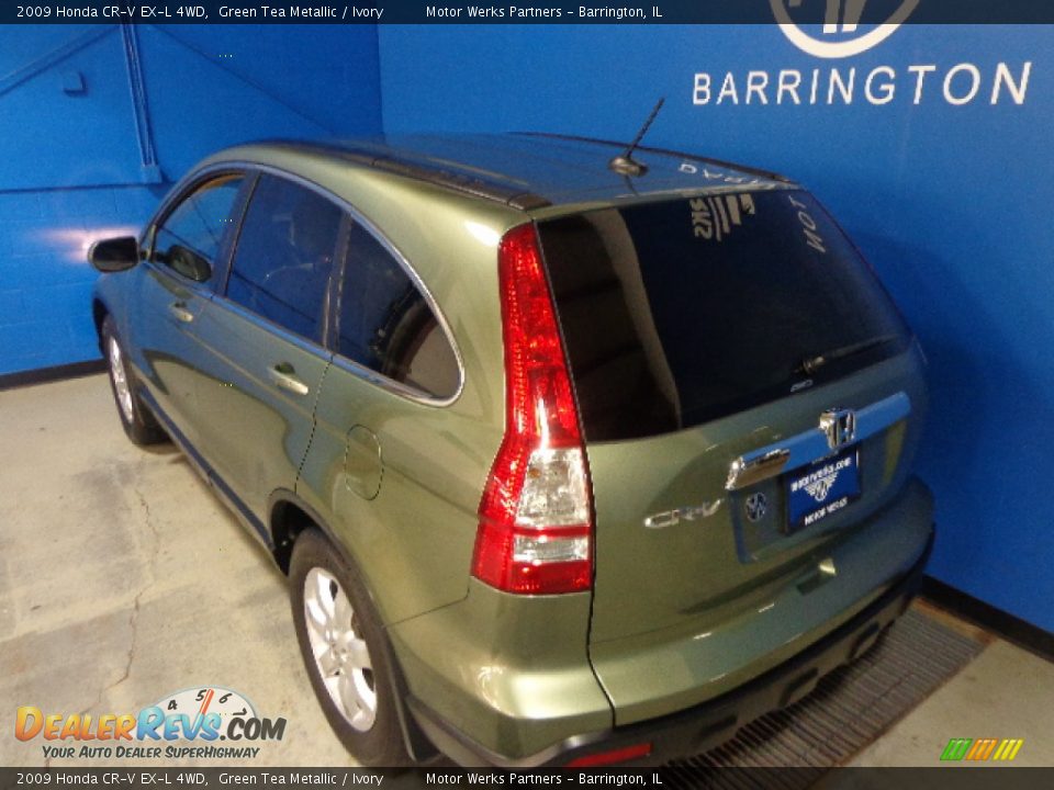 2009 Honda CR-V EX-L 4WD Green Tea Metallic / Ivory Photo #7
