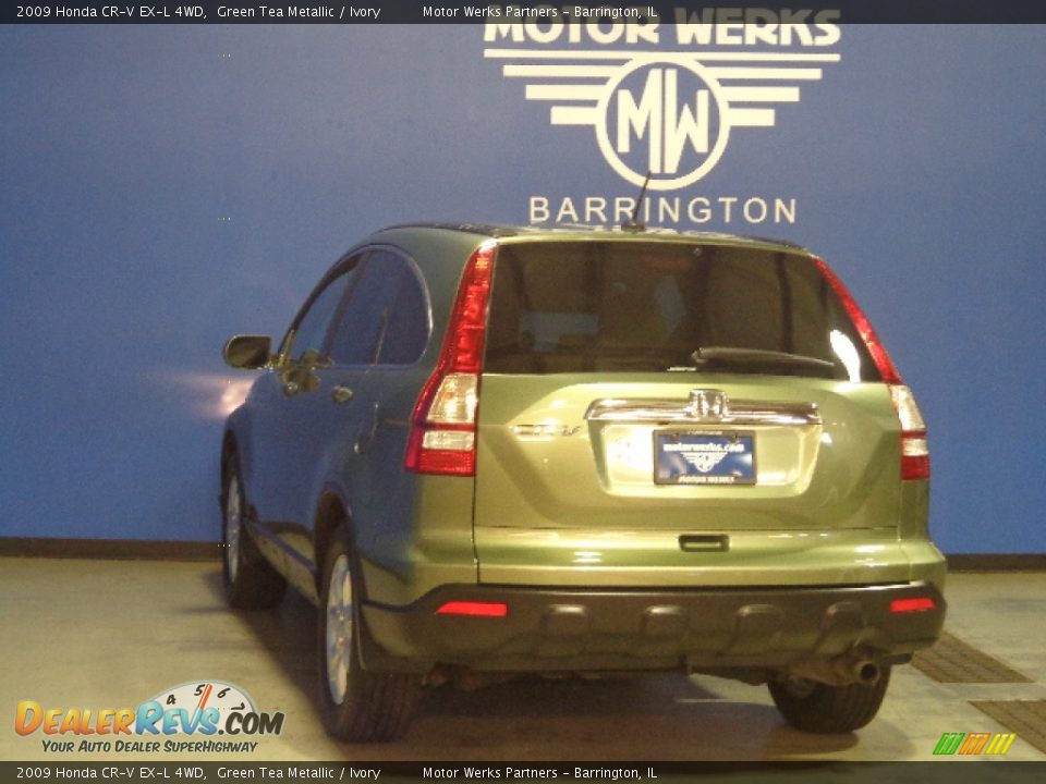 2009 Honda CR-V EX-L 4WD Green Tea Metallic / Ivory Photo #8