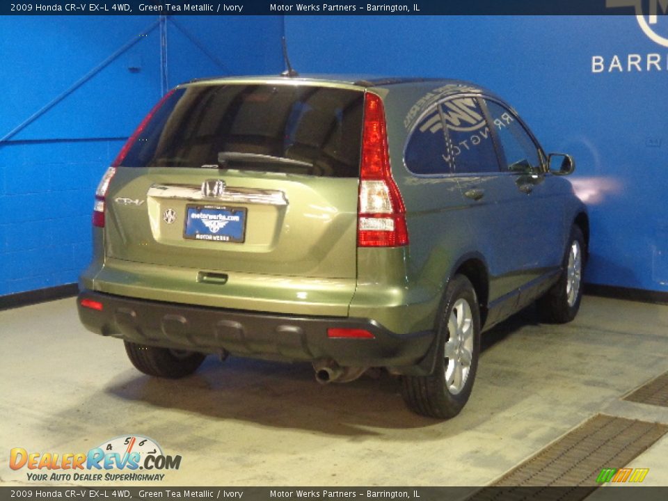 2009 Honda CR-V EX-L 4WD Green Tea Metallic / Ivory Photo #10