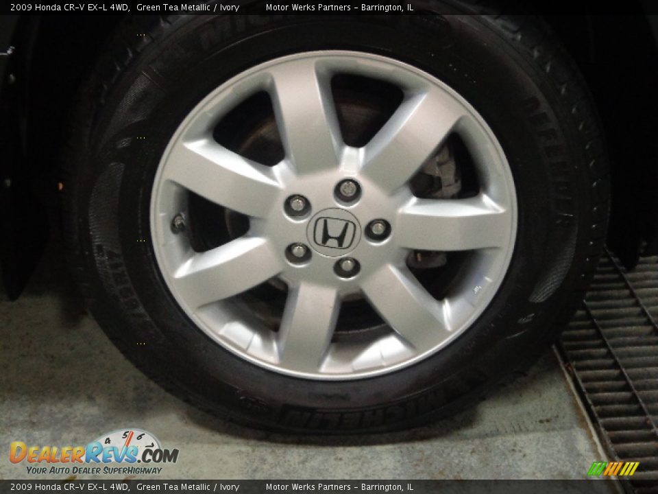 2009 Honda CR-V EX-L 4WD Green Tea Metallic / Ivory Photo #12
