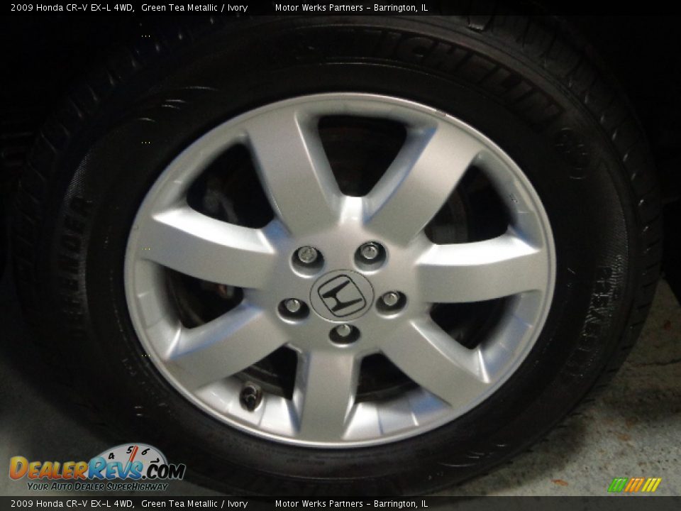 2009 Honda CR-V EX-L 4WD Green Tea Metallic / Ivory Photo #13