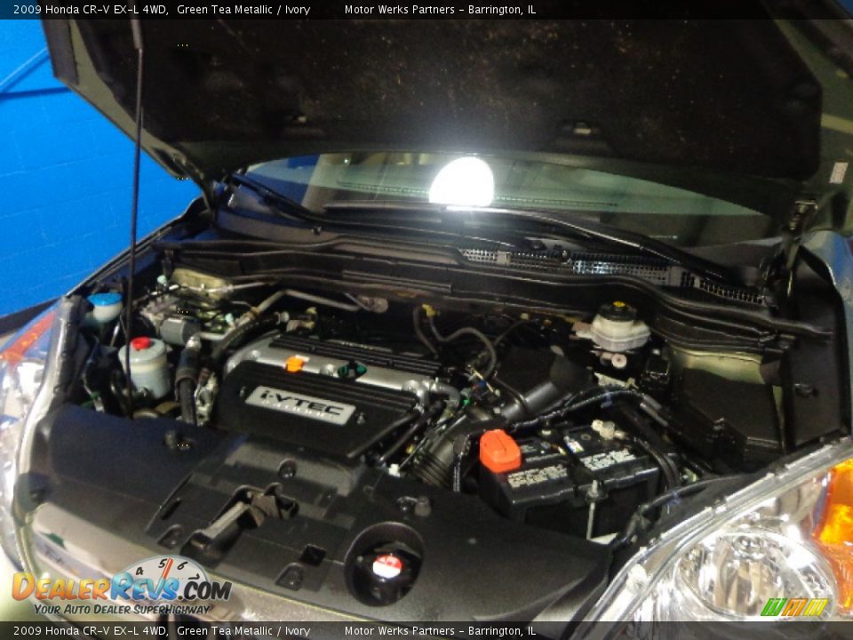 2009 Honda CR-V EX-L 4WD Green Tea Metallic / Ivory Photo #15