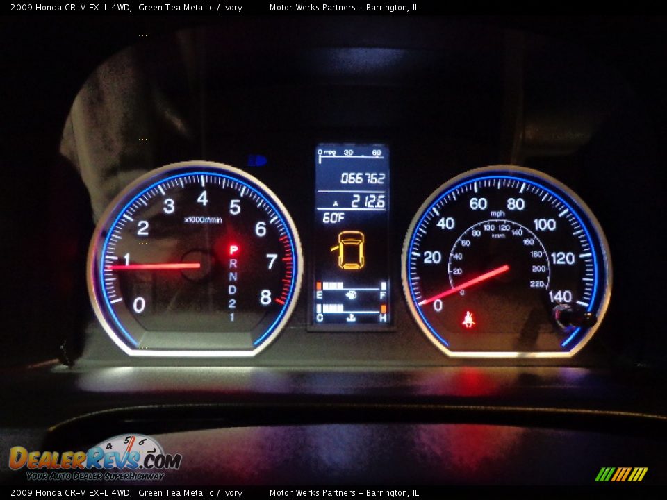 2009 Honda CR-V EX-L 4WD Green Tea Metallic / Ivory Photo #17