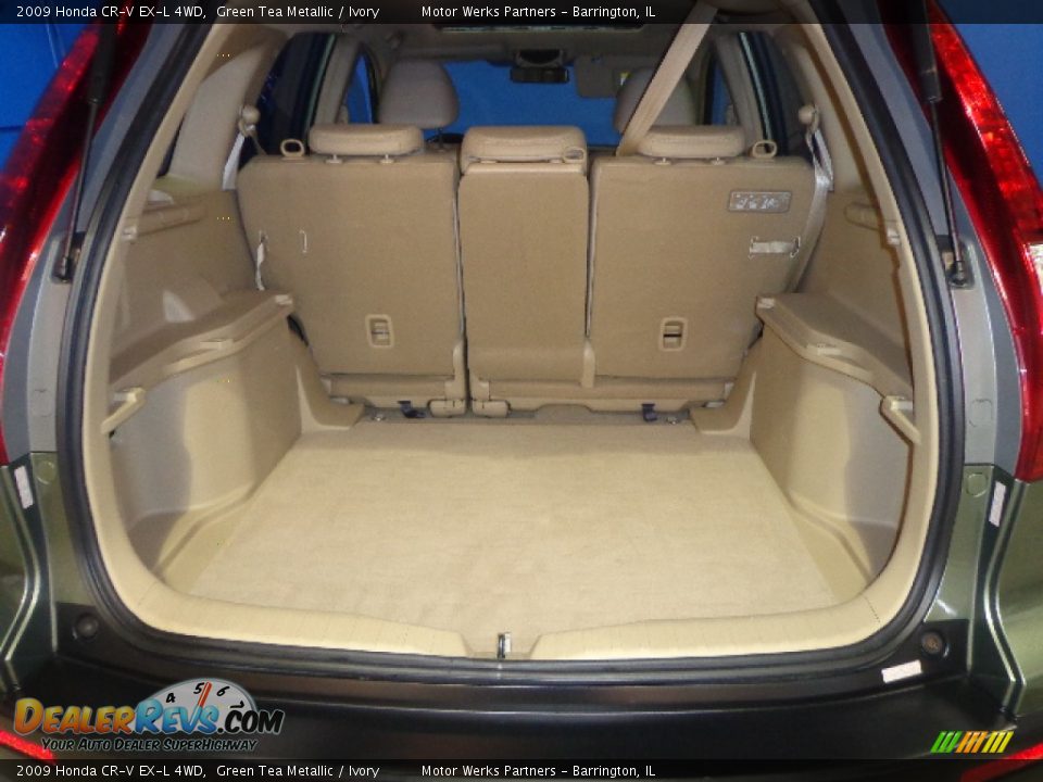 2009 Honda CR-V EX-L 4WD Green Tea Metallic / Ivory Photo #25