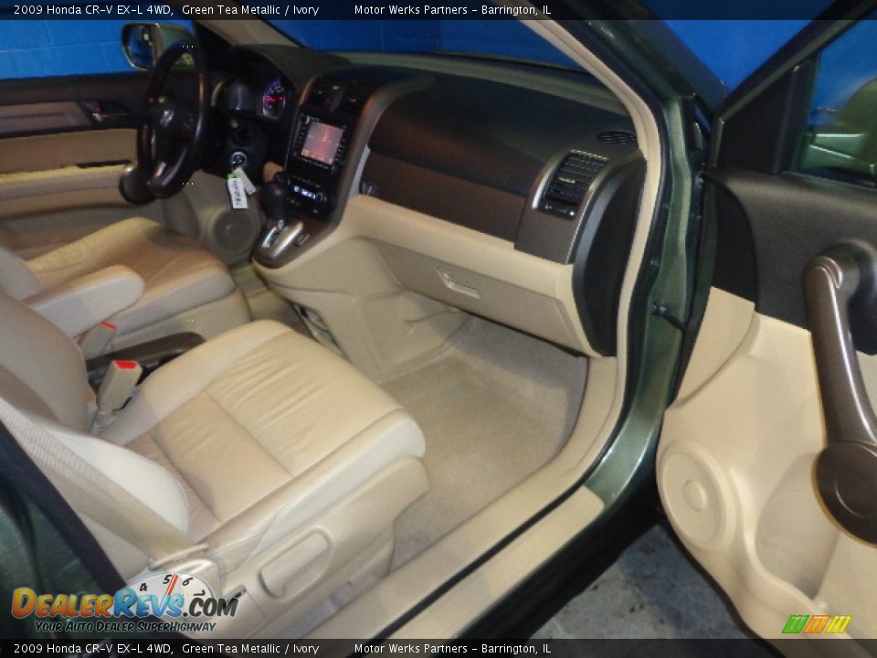 2009 Honda CR-V EX-L 4WD Green Tea Metallic / Ivory Photo #30