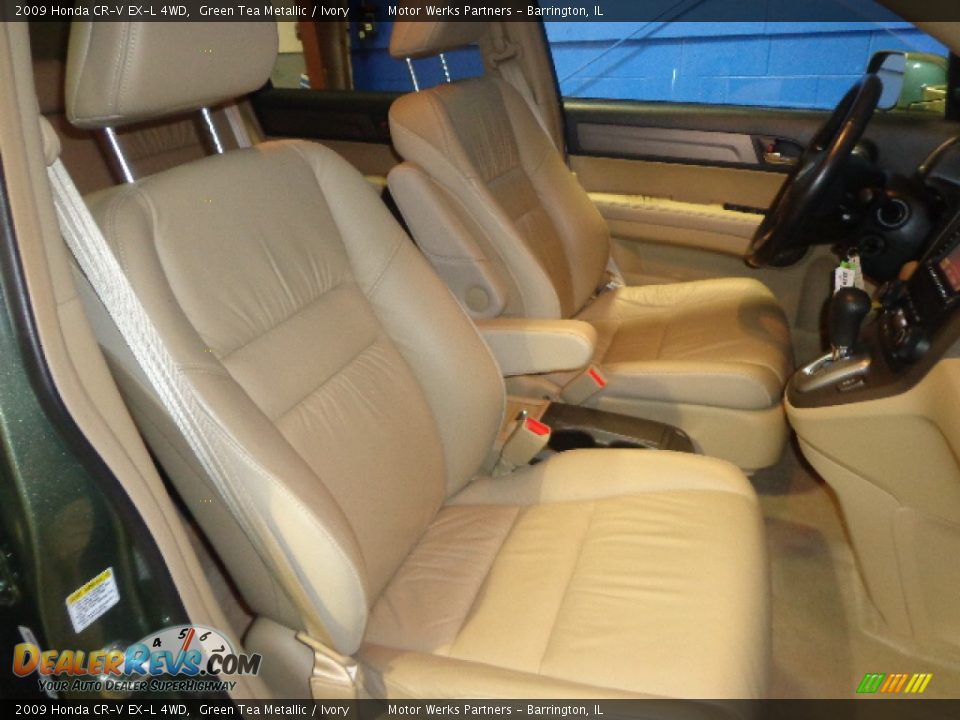 2009 Honda CR-V EX-L 4WD Green Tea Metallic / Ivory Photo #31