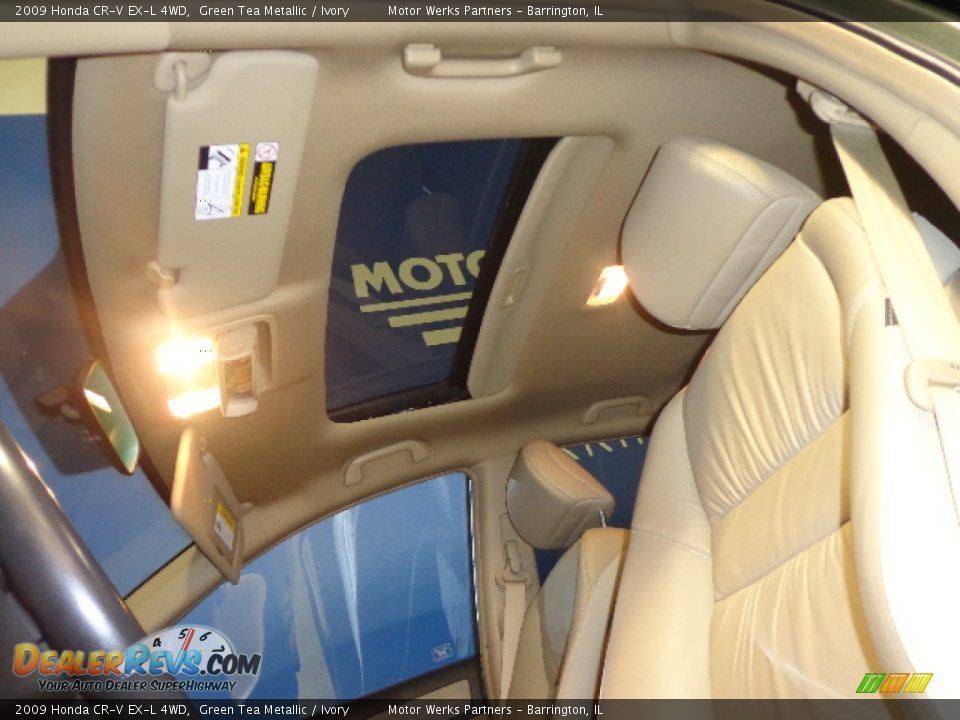 2009 Honda CR-V EX-L 4WD Green Tea Metallic / Ivory Photo #34
