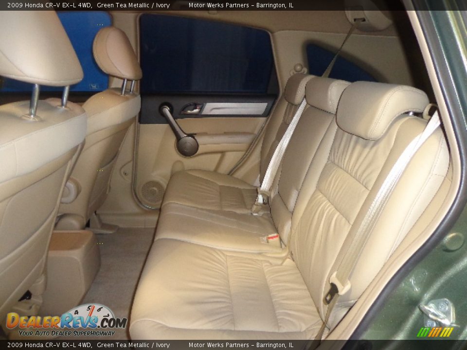 2009 Honda CR-V EX-L 4WD Green Tea Metallic / Ivory Photo #35