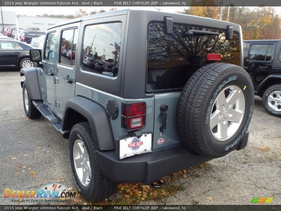 2014 Jeep Wrangler Unlimited Rubicon 4x4 Anvil / Black Photo #2