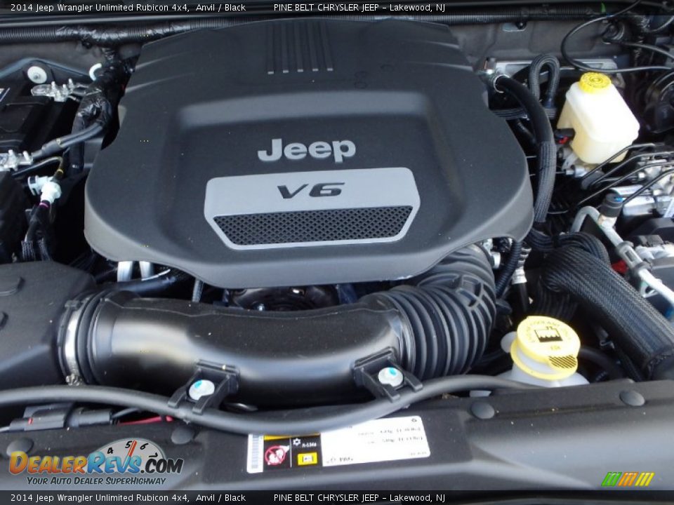 2014 Jeep Wrangler Unlimited Rubicon 4x4 Anvil / Black Photo #11