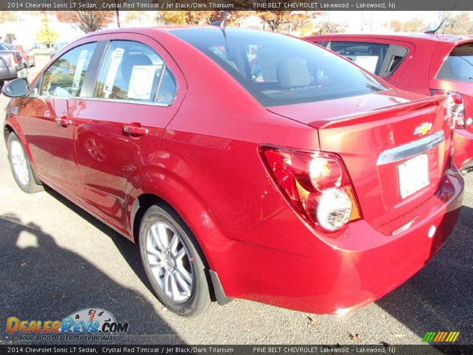 2014 Chevrolet Sonic LT Sedan Crystal Red Tintcoat / Jet Black/Dark Titanium Photo #3