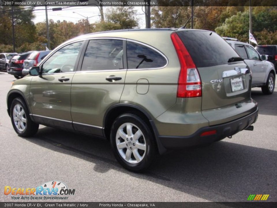 2007 Honda CR-V EX Green Tea Metallic / Ivory Photo #3