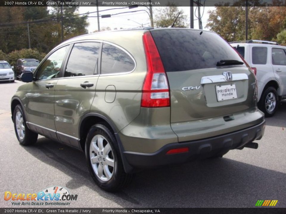 2007 Honda CR-V EX Green Tea Metallic / Ivory Photo #4