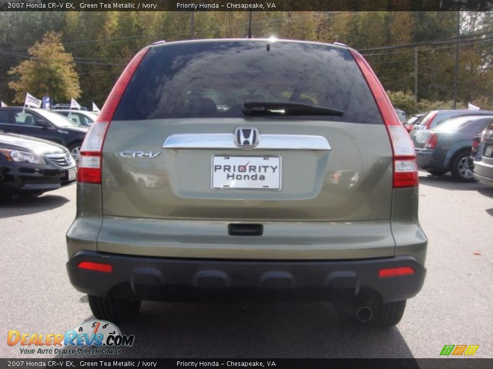 2007 Honda CR-V EX Green Tea Metallic / Ivory Photo #5