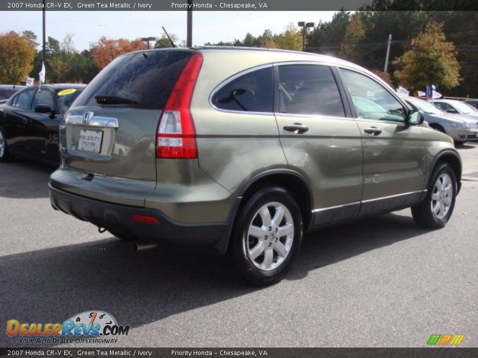 2007 Honda CR-V EX Green Tea Metallic / Ivory Photo #6