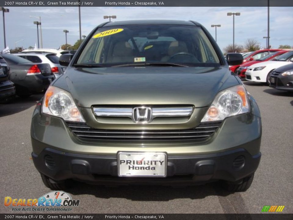 2007 Honda CR-V EX Green Tea Metallic / Ivory Photo #8