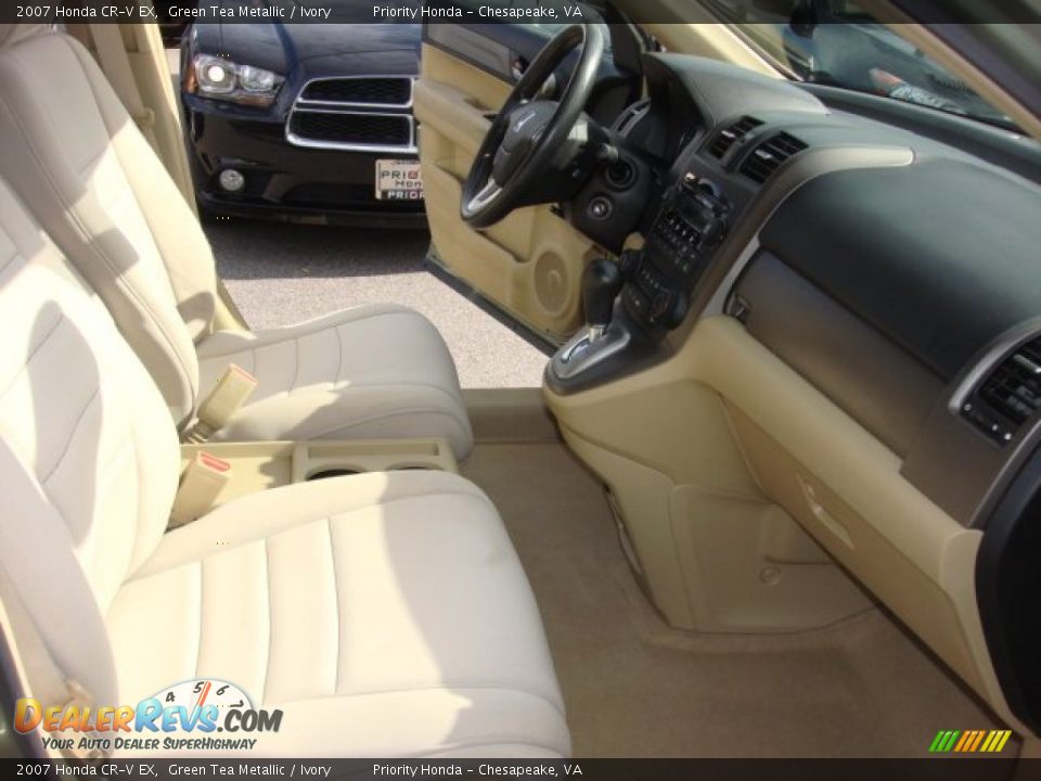 2007 Honda CR-V EX Green Tea Metallic / Ivory Photo #14