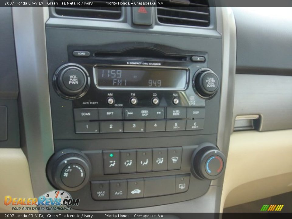 2007 Honda CR-V EX Green Tea Metallic / Ivory Photo #16