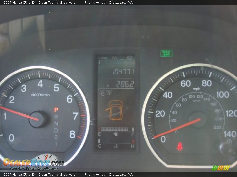 2007 Honda CR-V EX Green Tea Metallic / Ivory Photo #18