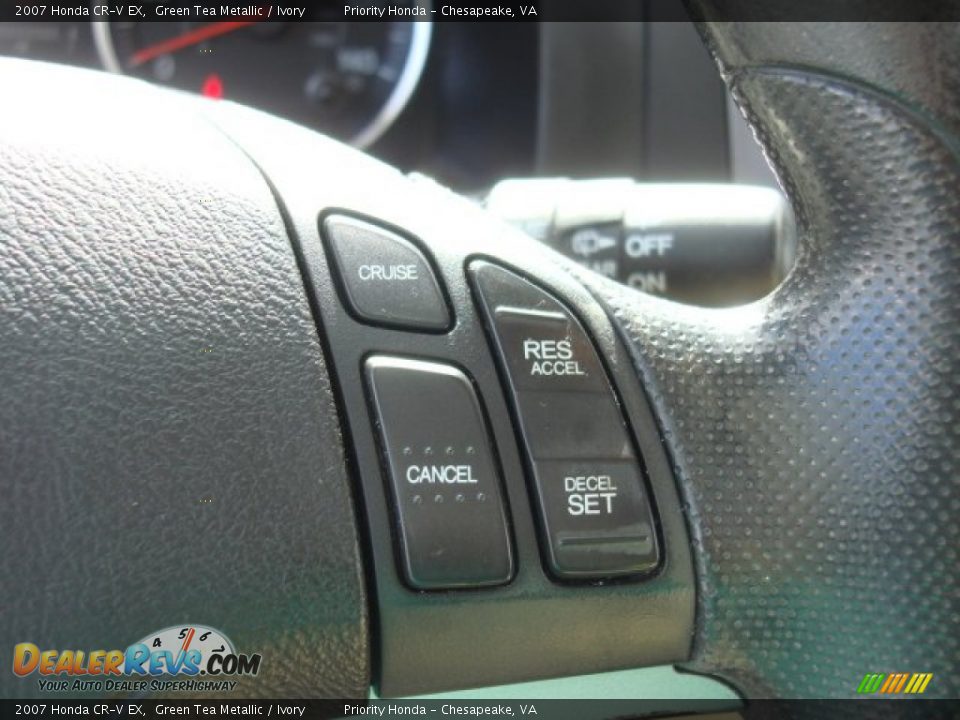 2007 Honda CR-V EX Green Tea Metallic / Ivory Photo #19