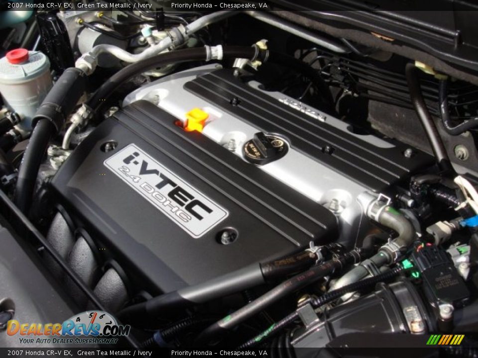 2007 Honda CR-V EX Green Tea Metallic / Ivory Photo #23