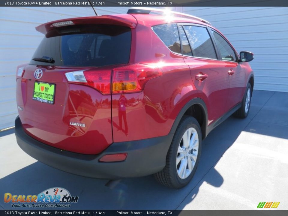 2013 Toyota RAV4 Limited Barcelona Red Metallic / Ash Photo #4