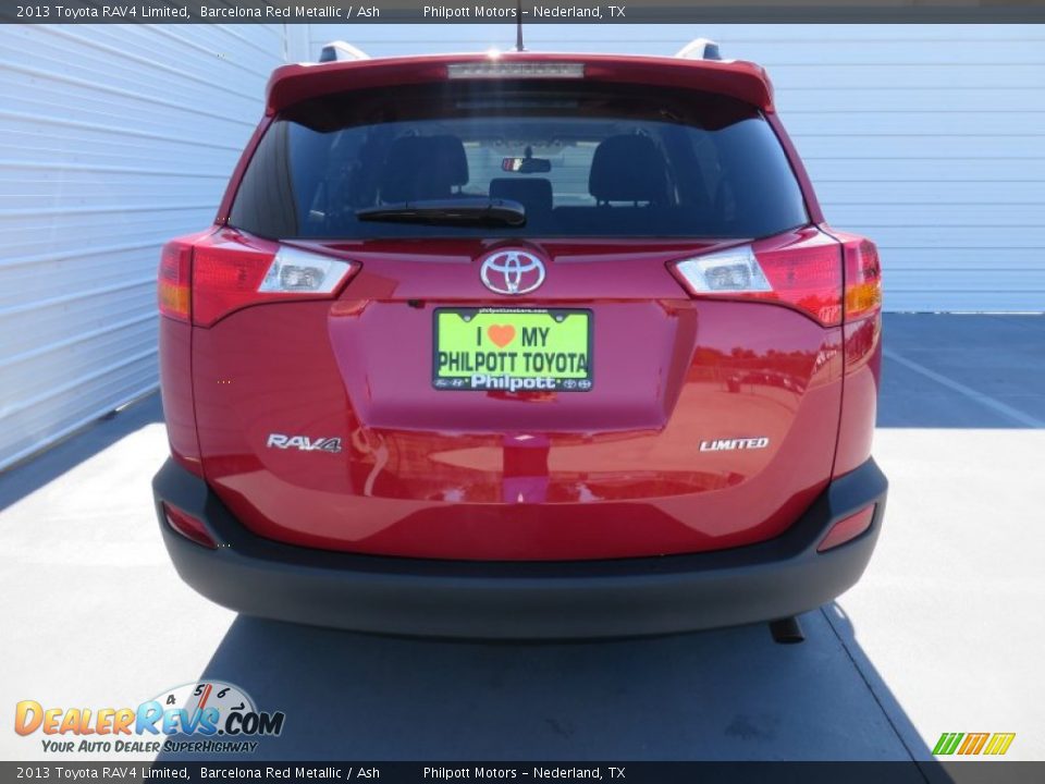 2013 Toyota RAV4 Limited Barcelona Red Metallic / Ash Photo #5