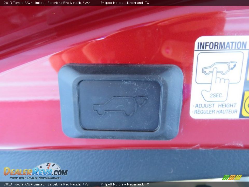 2013 Toyota RAV4 Limited Barcelona Red Metallic / Ash Photo #24