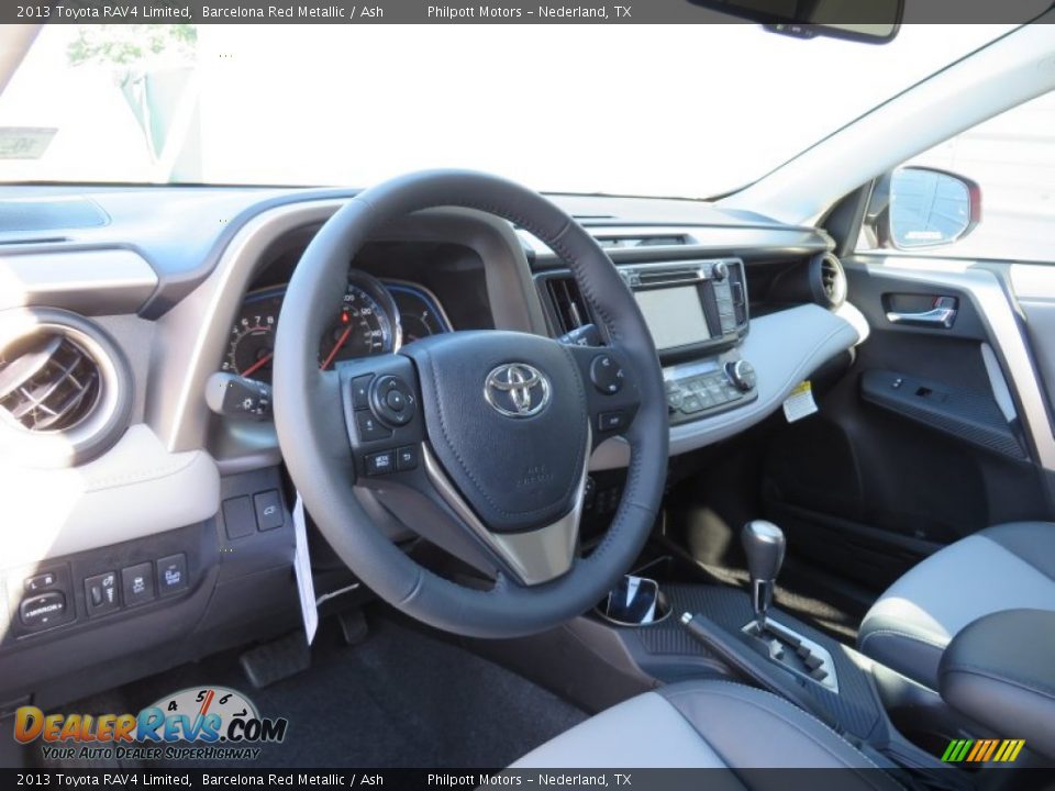 2013 Toyota RAV4 Limited Barcelona Red Metallic / Ash Photo #26