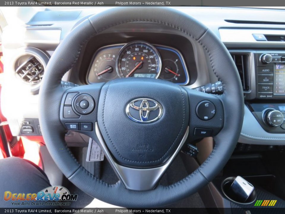 2013 Toyota RAV4 Limited Barcelona Red Metallic / Ash Photo #33