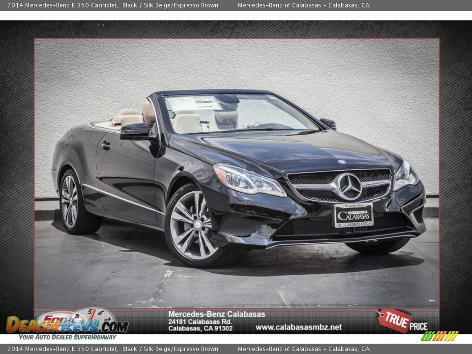 2014 Mercedes-Benz E 350 Cabriolet Black / Silk Beige/Espresso Brown Photo #1