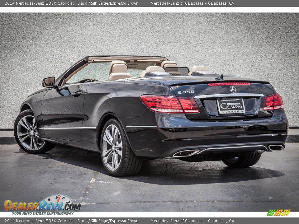 2014 Mercedes-Benz E 350 Cabriolet Black / Silk Beige/Espresso Brown Photo #2