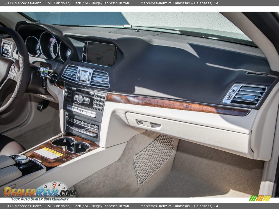 2014 Mercedes-Benz E 350 Cabriolet Black / Silk Beige/Espresso Brown Photo #8
