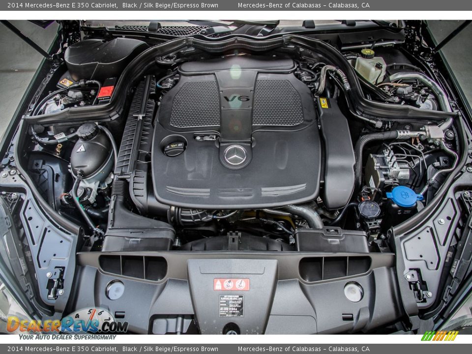 2014 Mercedes-Benz E 350 Cabriolet Black / Silk Beige/Espresso Brown Photo #9