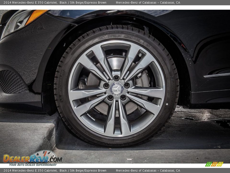 2014 Mercedes-Benz E 350 Cabriolet Black / Silk Beige/Espresso Brown Photo #10