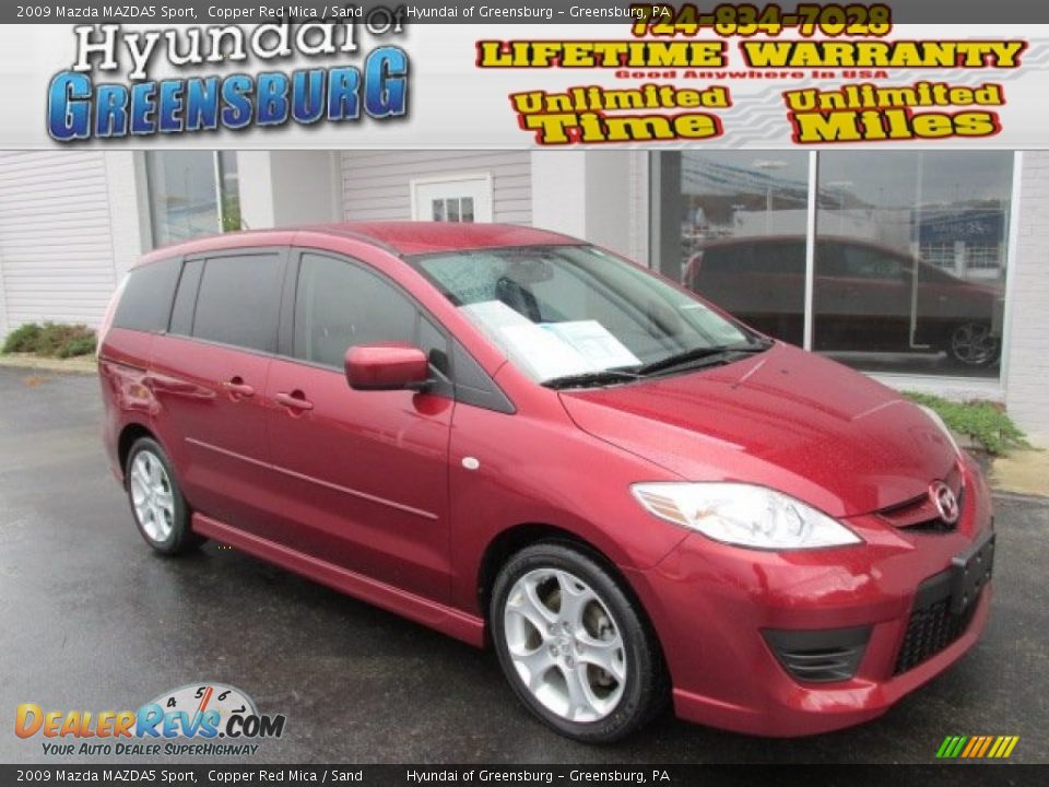 2009 Mazda MAZDA5 Sport Copper Red Mica / Sand Photo #1