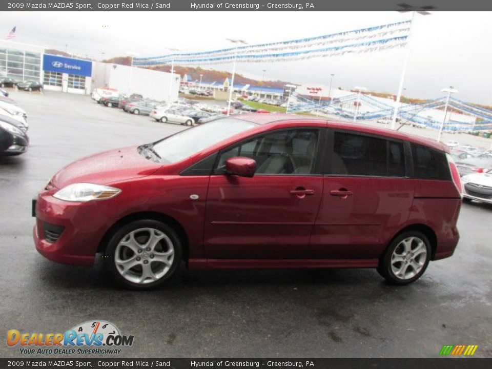 2009 Mazda MAZDA5 Sport Copper Red Mica / Sand Photo #6