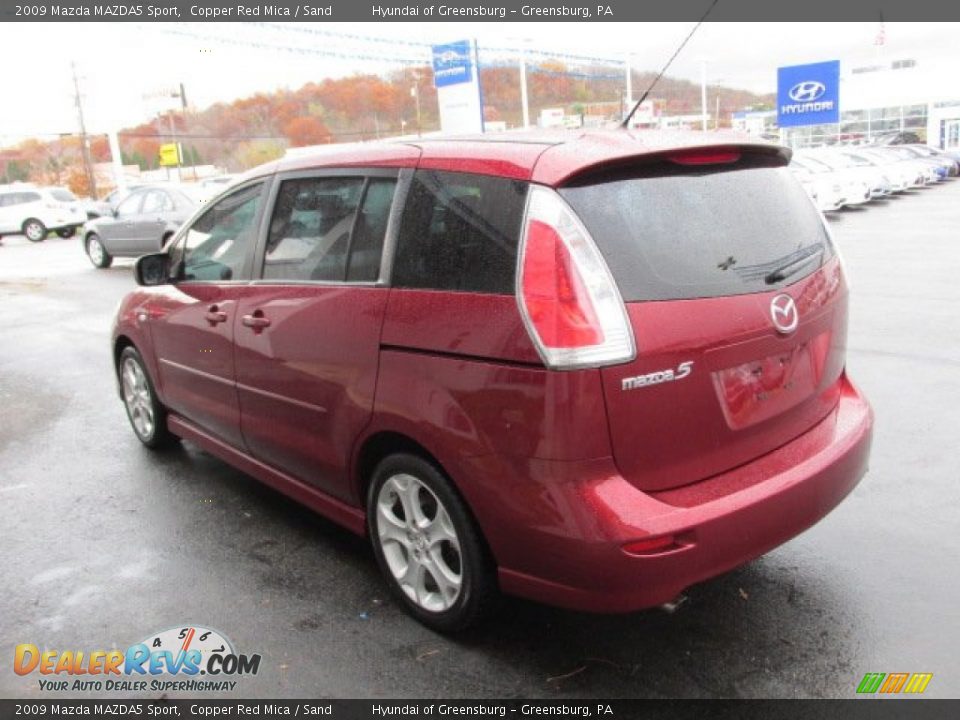 2009 Mazda MAZDA5 Sport Copper Red Mica / Sand Photo #7