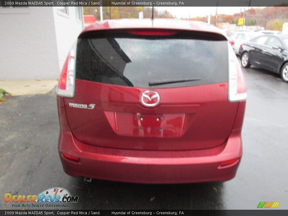 2009 Mazda MAZDA5 Sport Copper Red Mica / Sand Photo #8