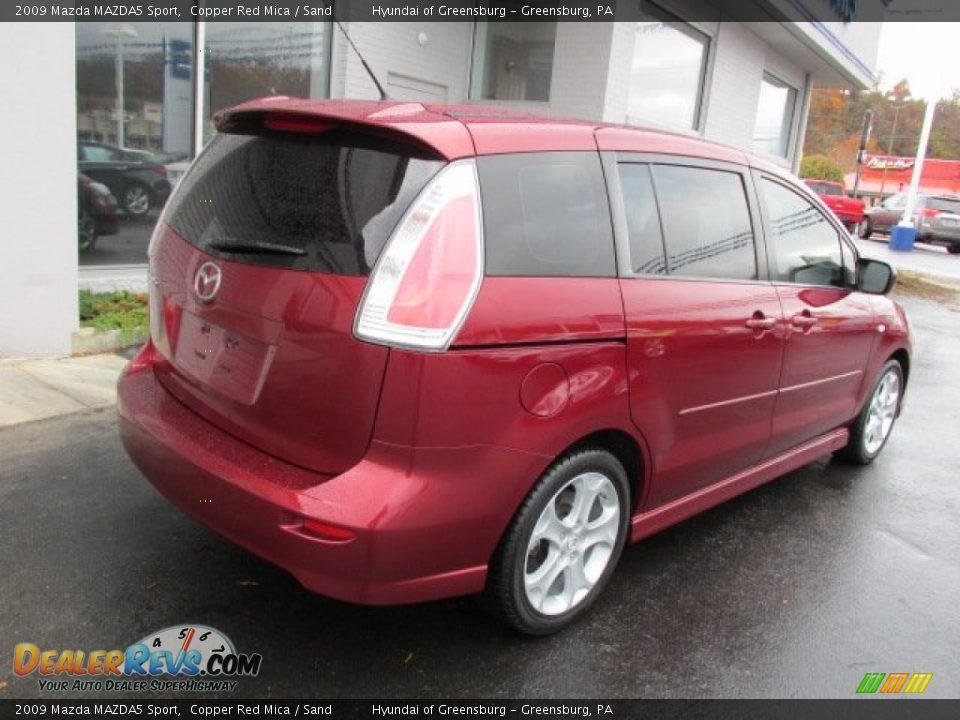 2009 Mazda MAZDA5 Sport Copper Red Mica / Sand Photo #9