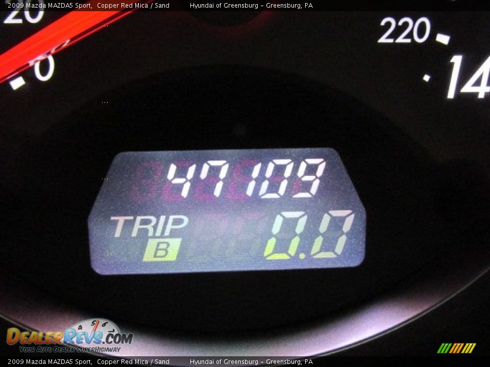 2009 Mazda MAZDA5 Sport Copper Red Mica / Sand Photo #25