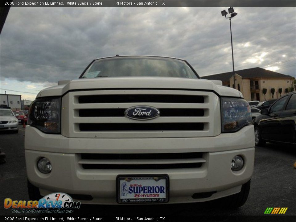 2008 Ford Expedition EL Limited White Suede / Stone Photo #3