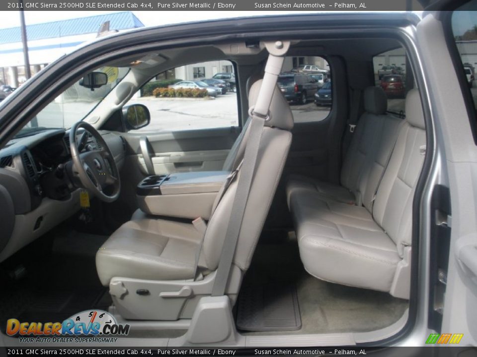 2011 GMC Sierra 2500HD SLE Extended Cab 4x4 Pure Silver Metallic / Ebony Photo #4