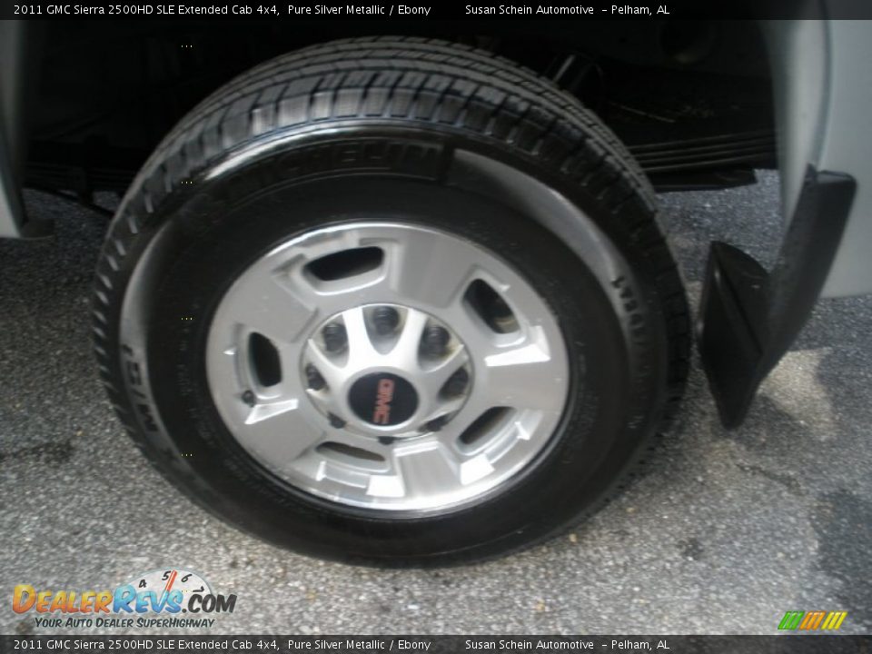 2011 GMC Sierra 2500HD SLE Extended Cab 4x4 Pure Silver Metallic / Ebony Photo #18