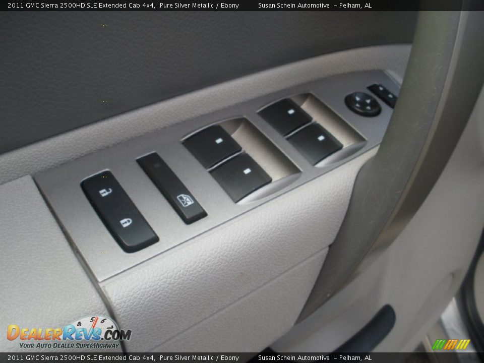 2011 GMC Sierra 2500HD SLE Extended Cab 4x4 Pure Silver Metallic / Ebony Photo #20