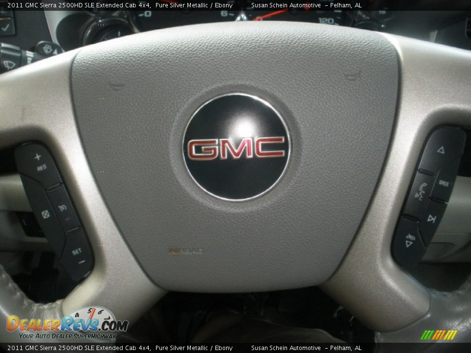 2011 GMC Sierra 2500HD SLE Extended Cab 4x4 Pure Silver Metallic / Ebony Photo #23