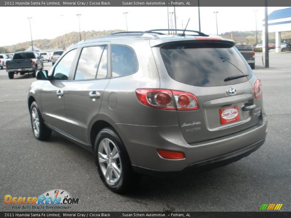 2011 Hyundai Santa Fe Limited Mineral Gray / Cocoa Black Photo #9