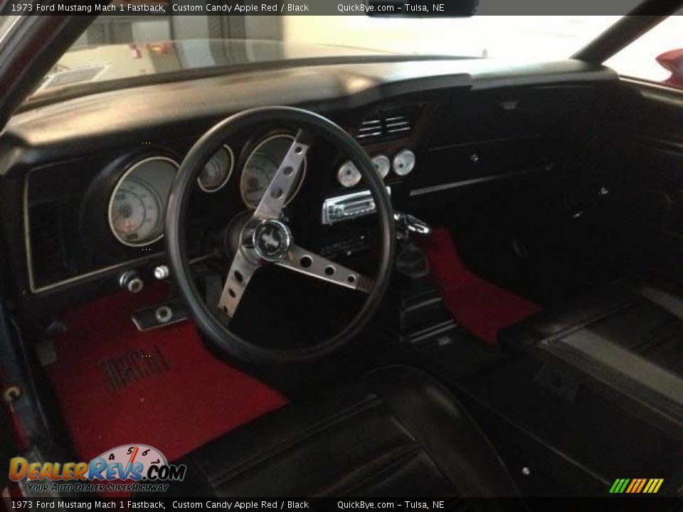 Black Interior - 1973 Ford Mustang Mach 1 Fastback Photo #12